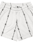 RF-Wear Women's Reflective Logo Barbed Wire Shorts in White
