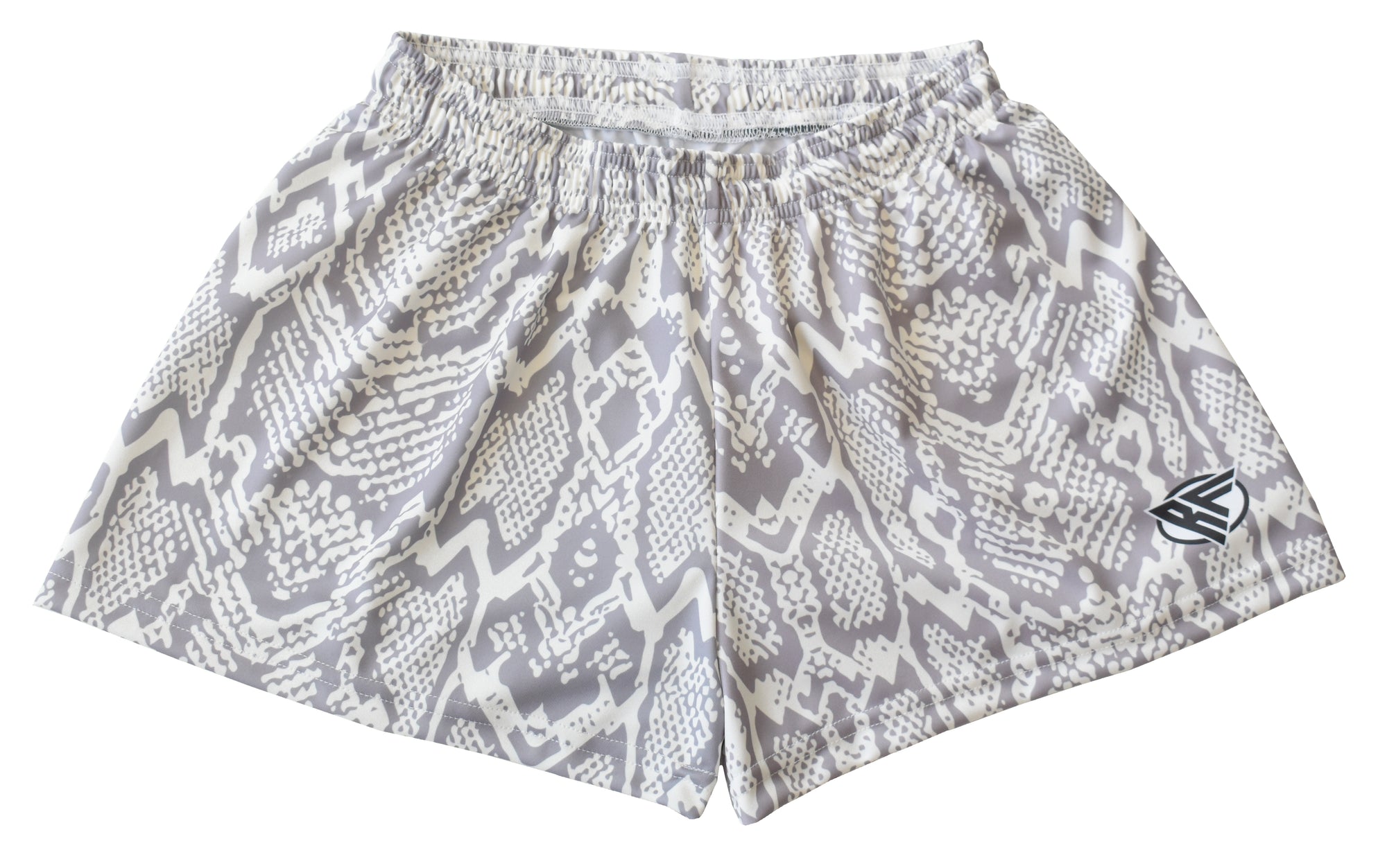 RF-Wear Women's Snakeskin Shorts - Cream/Grey 