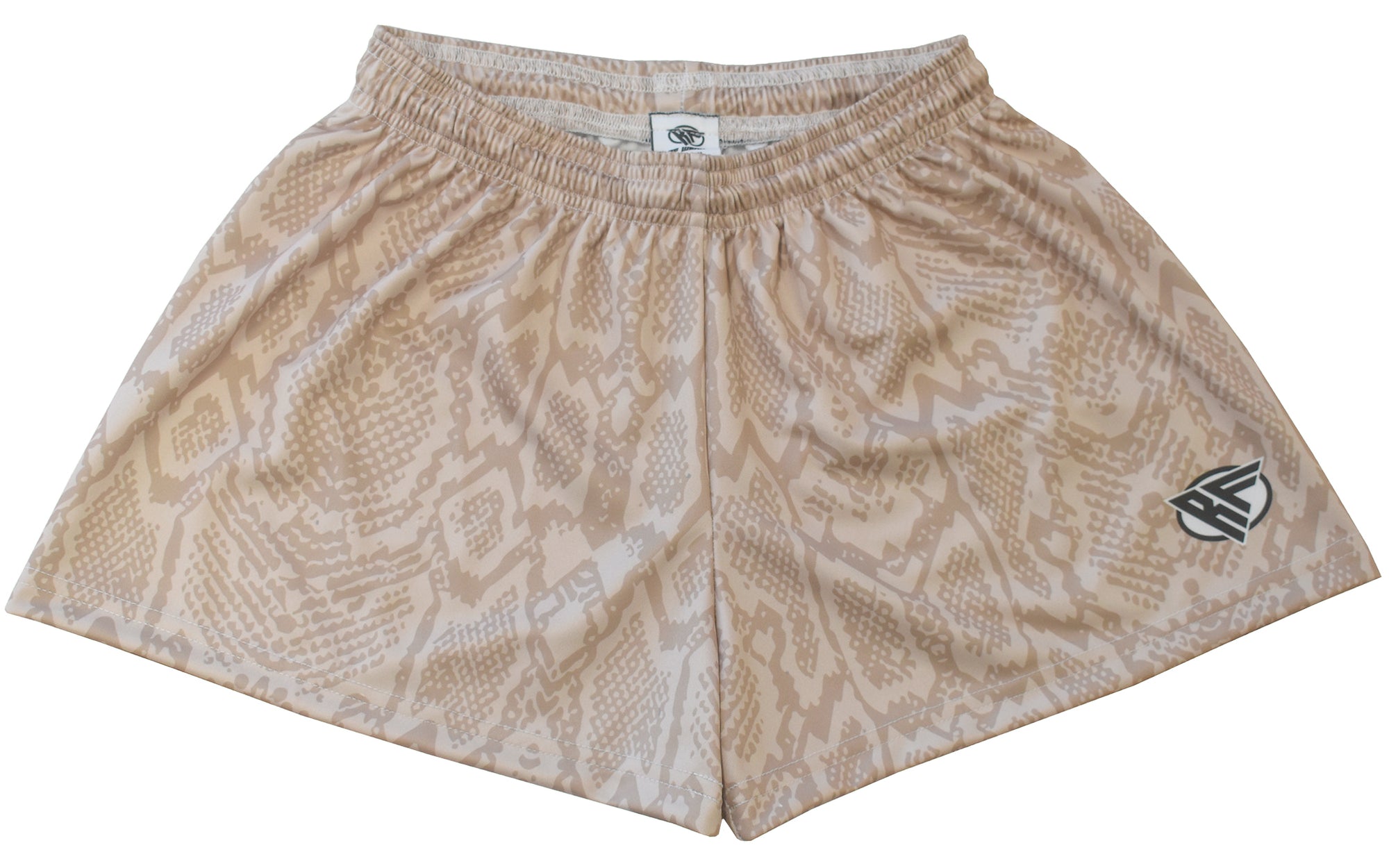 RF-Wear Women's Snakeskin Shorts - Tan 
