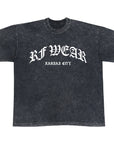 RF Wear Kansas City Mineral Wash T-Shirt - Carbon Black - RFwear