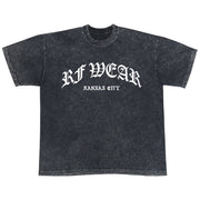 RF Wear Kansas City Mineral Wash T-Shirt - Carbon Black - RFwear