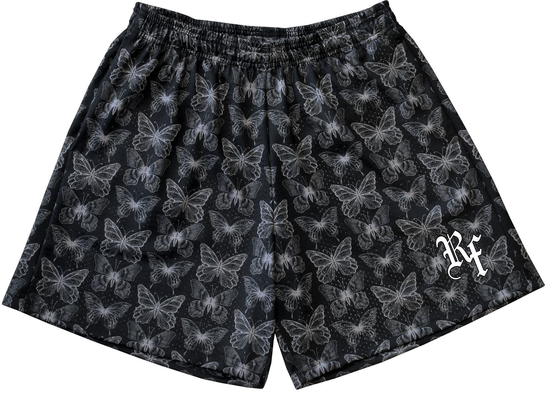 RF Mesh Butterfly Shorts - Black - RFwear