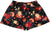 Women's Floral Shorts - Black/Red/Peach