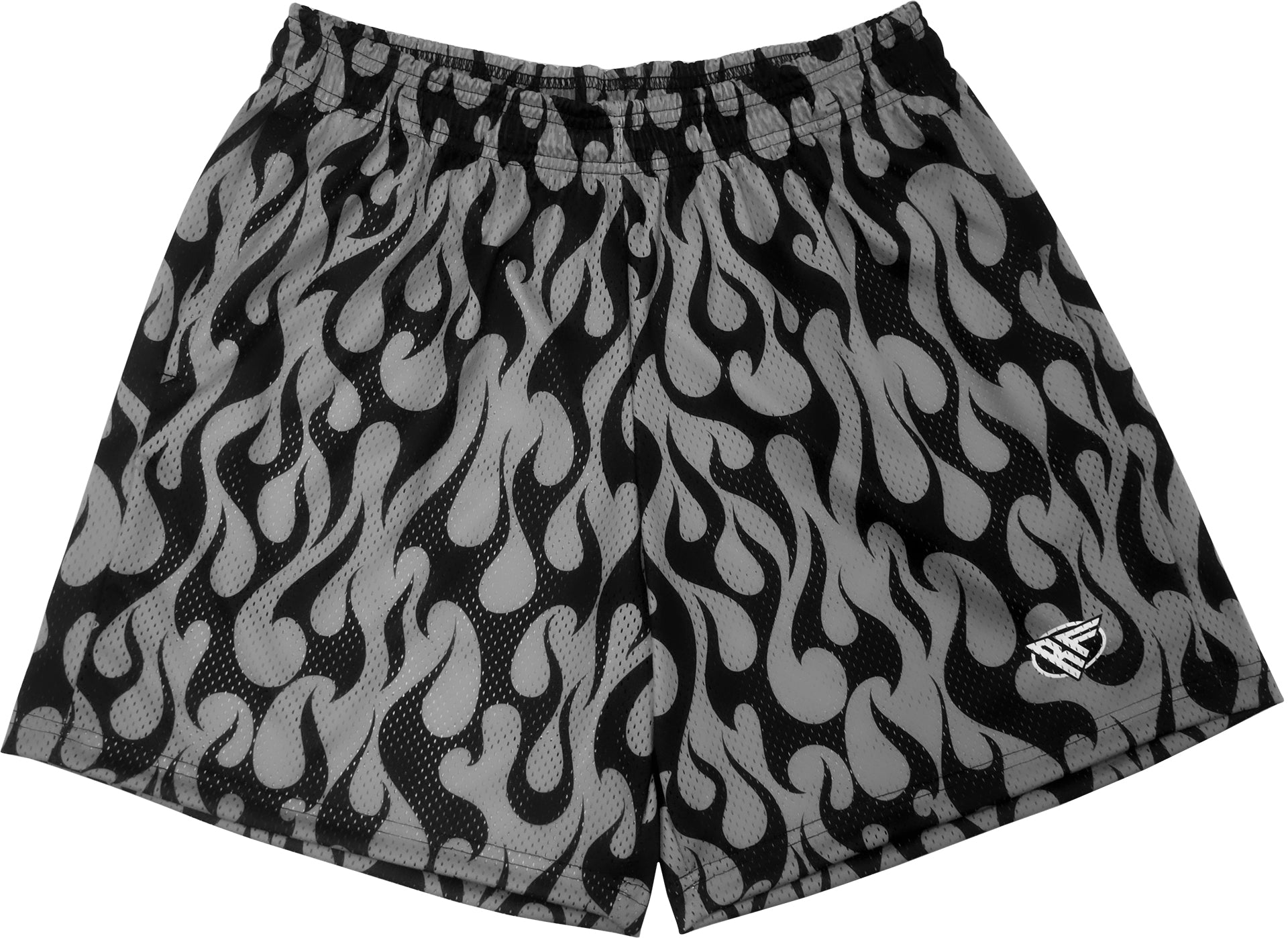 RF Mesh Flame Shorts - Black/Grey - RFwear