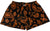 Women's Paisley Shorts - Black/Orange