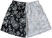 RF Mesh Split Paisley Shorts - Black/Silver/White