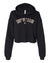 Women's Cropped Fleece Camo Hoodie - Black