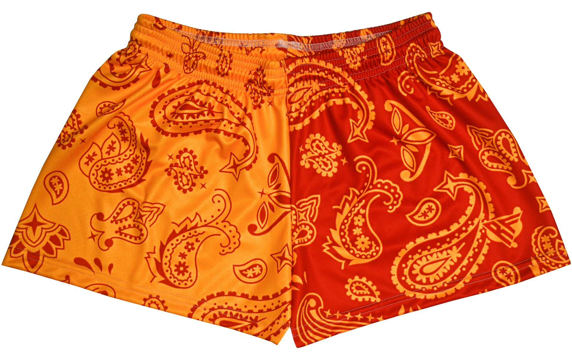 RF Women&#39;s Split Paisley Shorts - Red/Yellow
