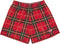 Men's Mesh Tartan Plaid Shorts - Red/Gold