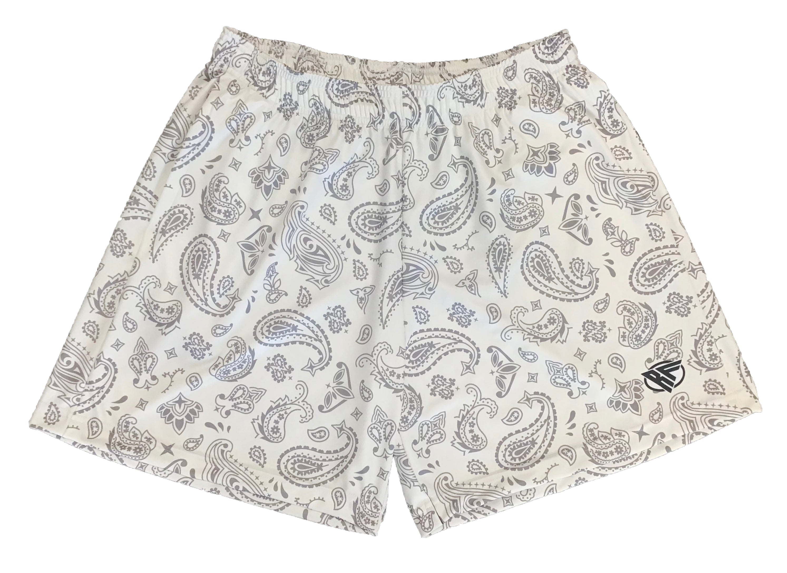RF Paisley Shorts - Cream/Grey - RFwear
