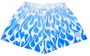 RF Women's Flame Shorts - White/Blue - RFwear