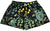 Women's Floral Shorts - Black/Blue/Yellow