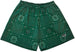RF Bandana Patchwork Shorts - Green/Black/White