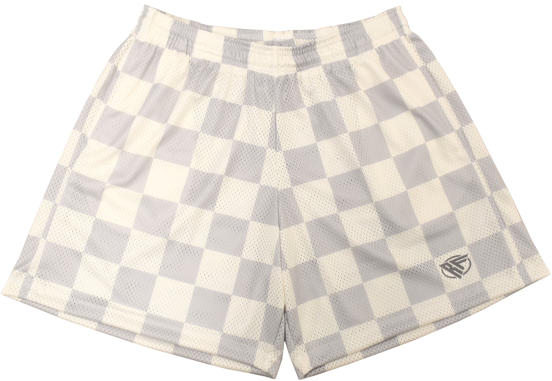 RF Mesh Checkered Shorts - Grey/Cream - RFwear