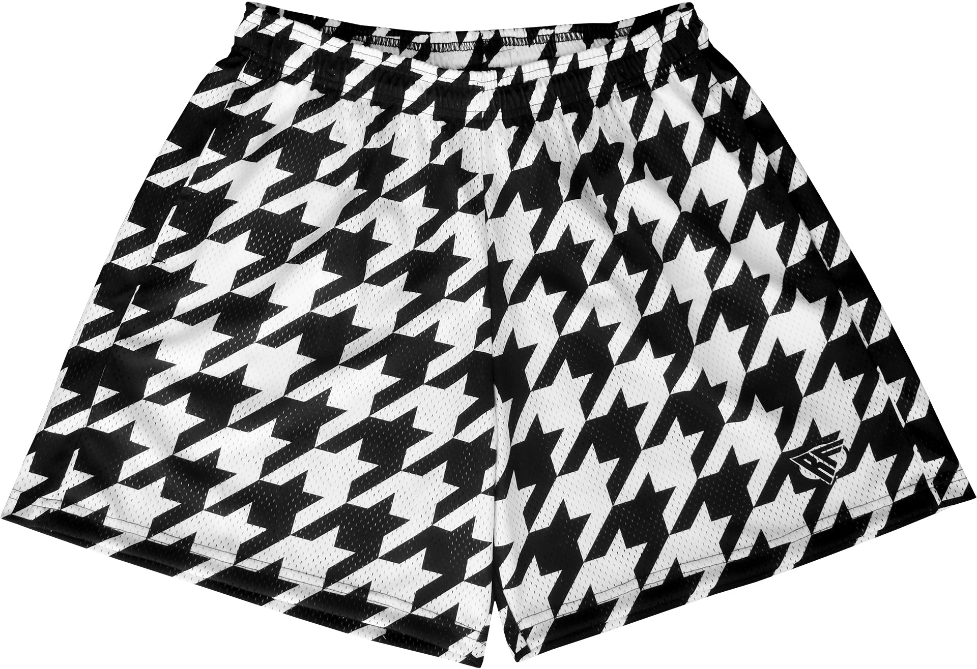 RF Mesh Houndstooth Shorts - Black/White - RFwear