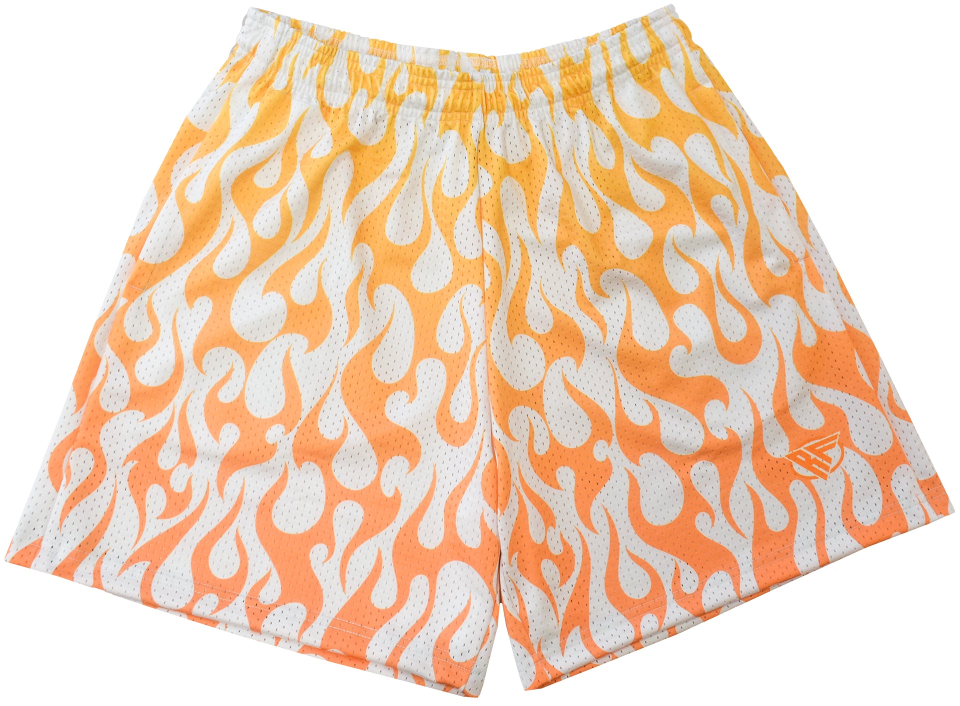 RF Mesh Flame Shorts - White/Orange - RFwear