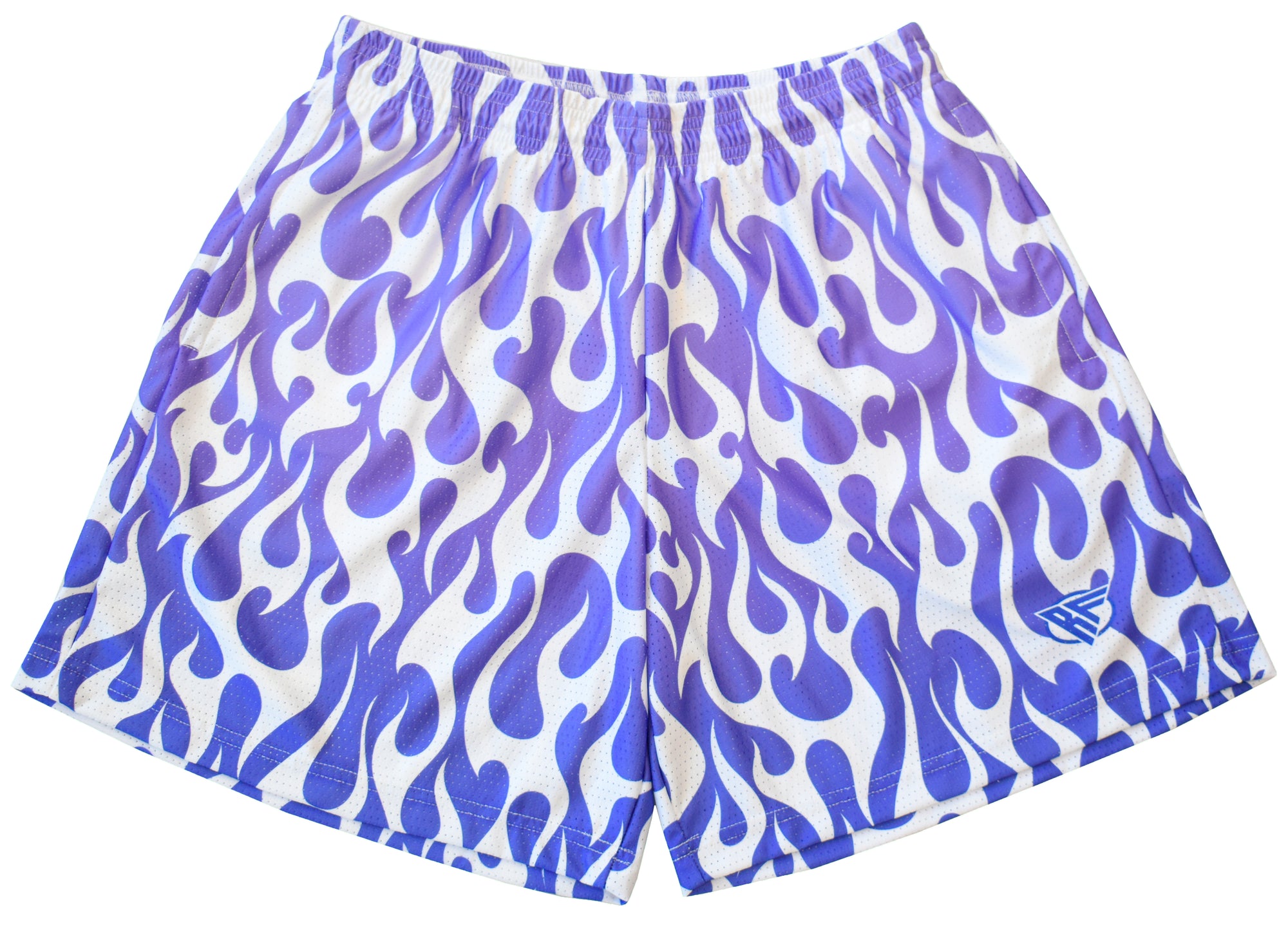 RF Mesh Flame Shorts - White/Purple - RFwear