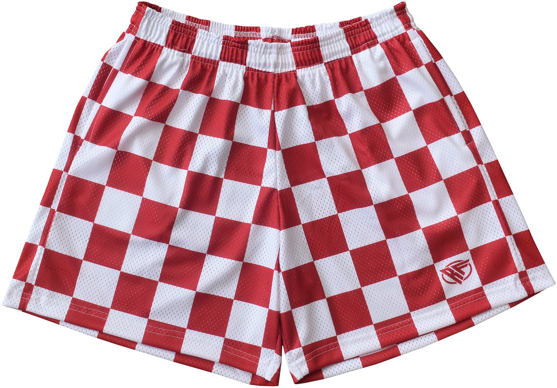 RF Mesh Checkered Shorts - Red - RFwear