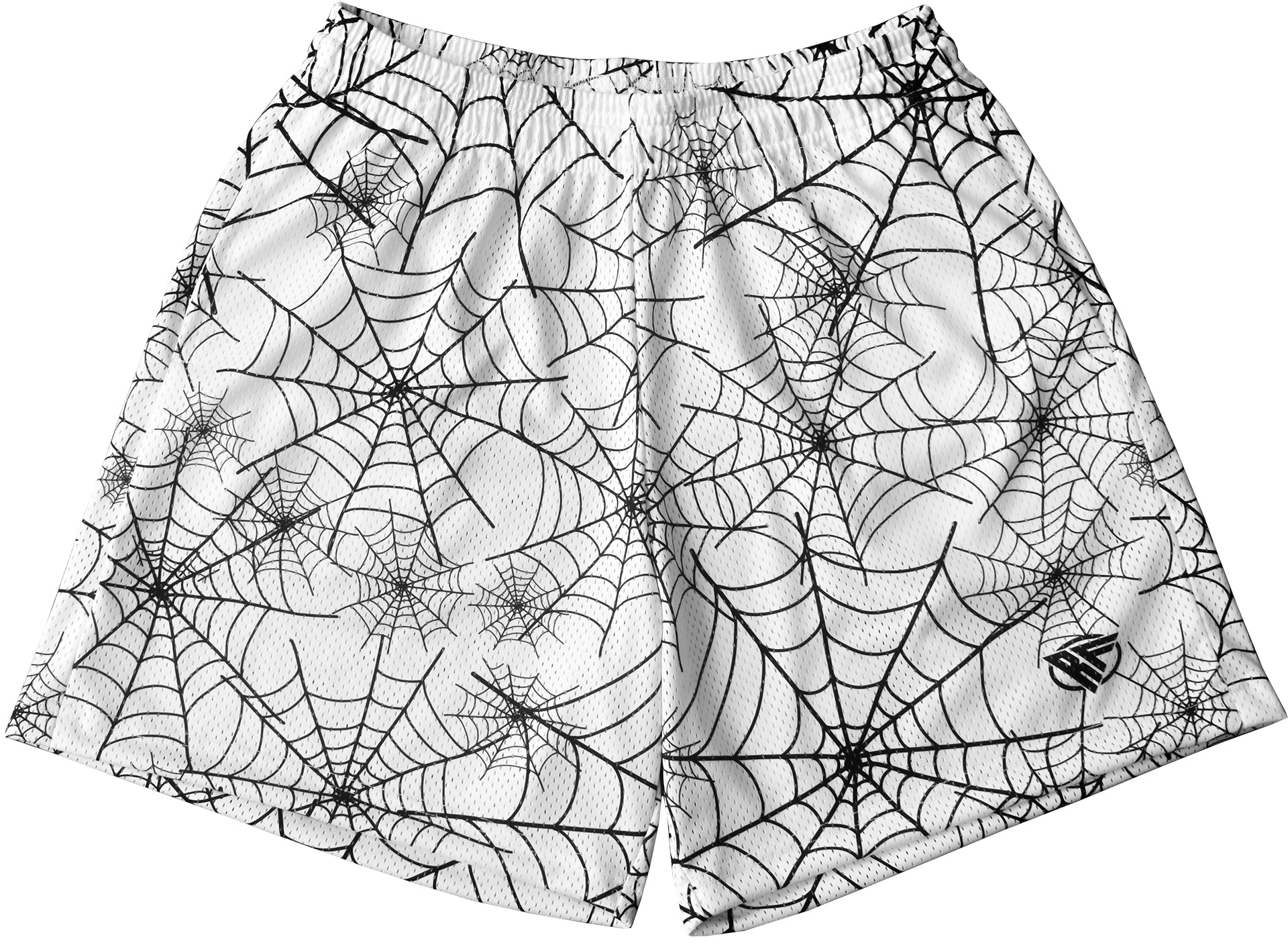 RF Mesh Spider Shorts - White/Black - RFwear