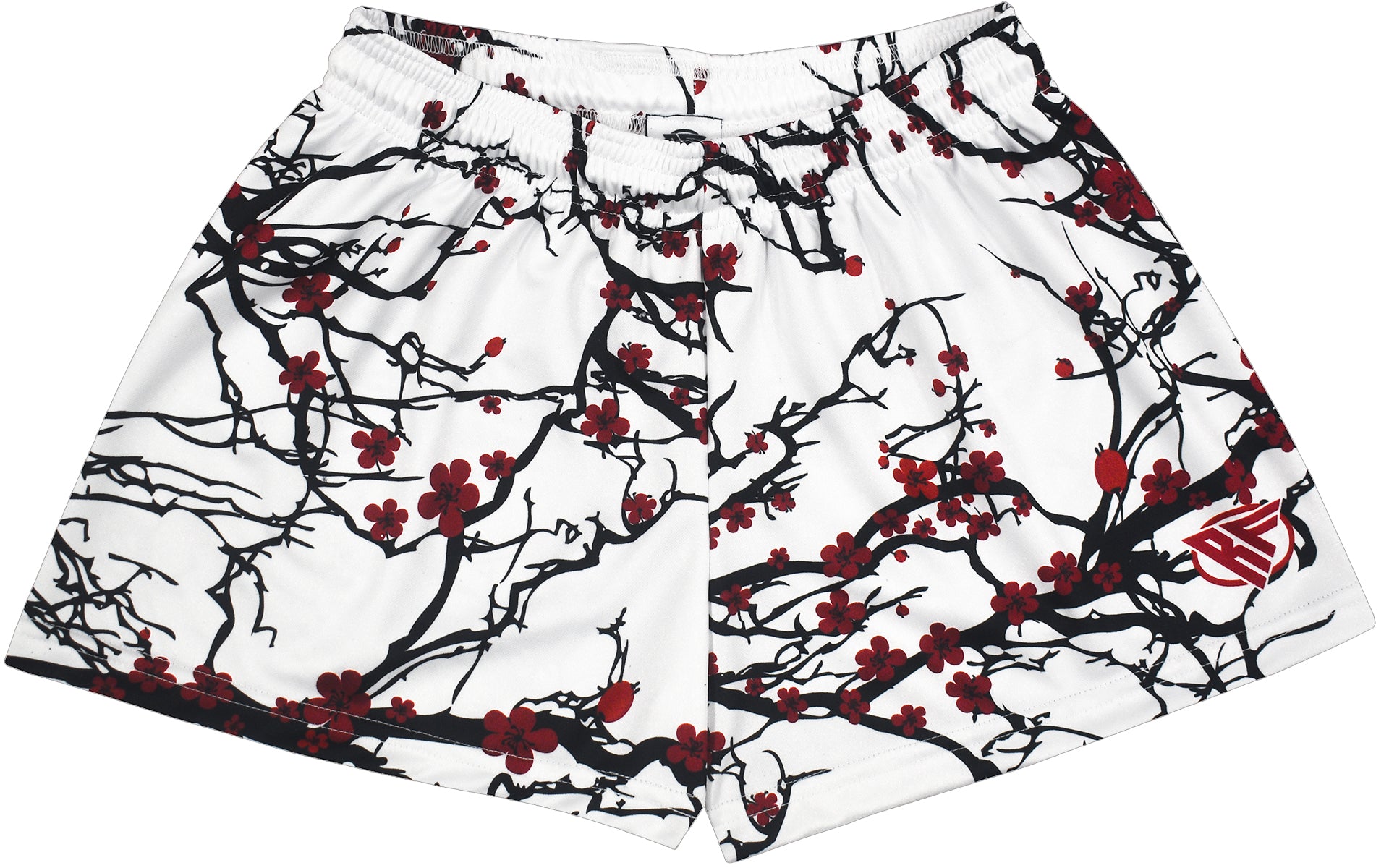 RF-Wear Women's Blossom Shorts - White/Burgundy 