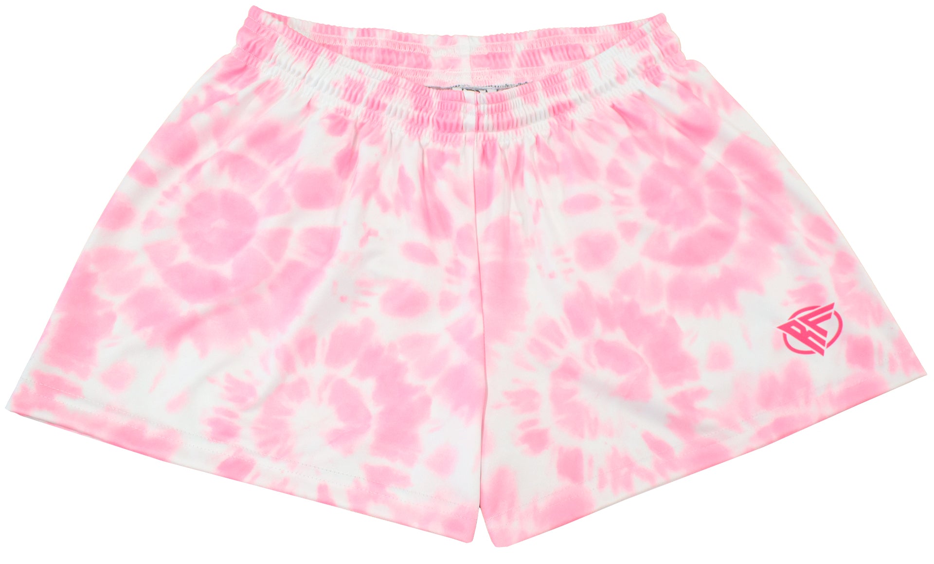 RF Wear Women's Tie Dye Shorts - Pink - Close Up