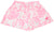 RF Wear Women's Tie Dye Shorts - Pink - Close Up