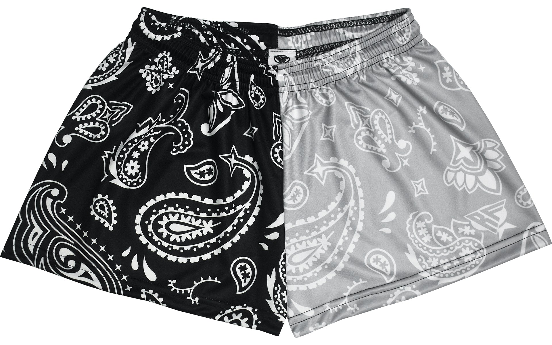 RF Women&#39;s Split Paisley Shorts - Black/Silver/White