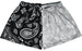 RF Women's Split Paisley Shorts - Black/Silver/White